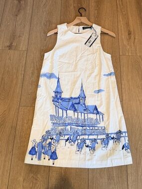 Vineyard Vines Kentucky Derby Women's Linen Shift Dress